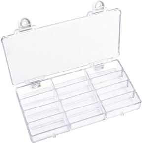 WANDIC Palette Box, 1 Pc 12-Well Empty Watercolour Box Airtight Paint Palette Container for Watercolor, Gouache, Acrylic and Oil Paint