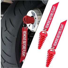 Bittwee 2PCS Motorcycle Muffler Exhaust Wash Plug, Dirt Bike Muffler Exhaust Tail Pipe Air-bleeder Plug, Universal Fit（Red）