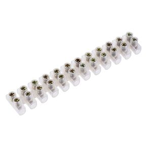 MECCANIXITY Terminal Block 12 Position Dual Row 380 Volts 20 amps Type U Wire Connector Screw Terminal Barrier Strip 12 Pcs