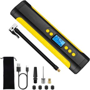 منفاخ إطارات KIKIMO لضاغط هواء Tesla المحمول، لملحقات Tesla Model 3/Y/S/X، 12 فولت لاسلكي مع مقياس ضغط رقمي، مضخة هواء 150 رطل لكل بوصة مربعة مع ضوء LED لـ Tesla، دراجة in Kuwait