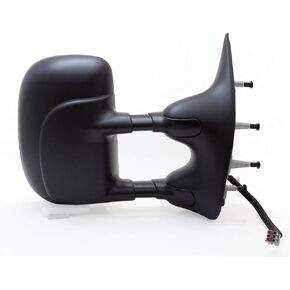 Fit System Passenger Side Towing Mirror for Ford Econoline Van, Textured Black, extendable, Foldaway, Power