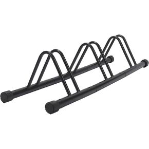 حامل دراجة أرضي من PRO BIKE TOOL - رف تخزين 3 دراجات لتنظيم وتأمين الدراجة - حامل دراجة جراج صغير مصمم للمساحات الصغيرة ويناسب جميع الدراجات - حامل دراجة لوقوف السيارات - أسود in Kuwait