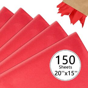 GITMIWS 150 Sheets Red Tissue Paper Bulk for Gifts, 20''x15'' Gift Wrapping Tissue Paper Sheets for Gift Bags Crafts Birthday Wedding Decor