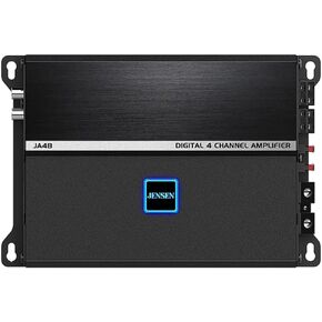 Jensen JA4B 460W RMS 4-Channel Class-D Car Audio Compact Amplifier with DSP