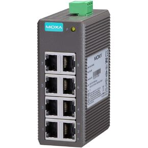 EDS-208 - Moxa 8 Port Entry Level unmanaged Ethernet Switch w/(8) 10/100BTX Ports (Plastic housing) (Power Supply not Included).