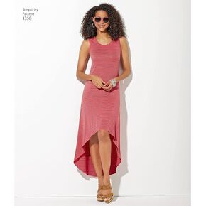 Simplicity 1358 Easy to Sew Women's Knit Dress Sewing Patterns, Sizes XXS-XXL