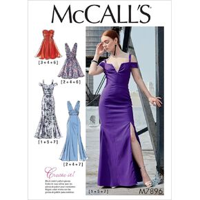 McCall Pattern Women's Fully Lined Evening and Cocktail Dress, Sizes 6-14 Sewing Pattern