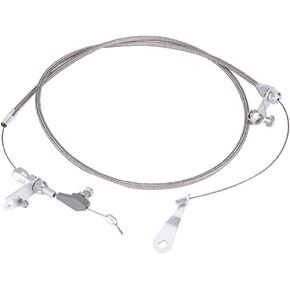 Transmission Kickdown Cable Kit, Stainless Kick Down Cable Transmission Detent Kickdown Trans Wiring Kit for Ford C6