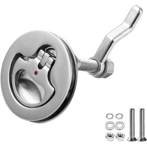 YUSOVE Boat Cam Latch 316 Stainless Steel Floor Buckle Hatch Pull,Marine Flush Lift Pull,with Back Plate