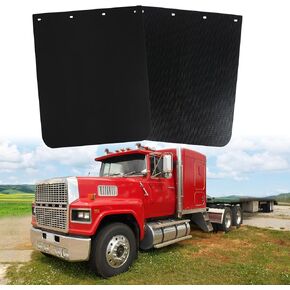 Mud Flaps for Semi Truck 24‘’x36‘’，Polymer Truck Mud Flaps，Heavy Duty Semi Mud Flap，for Semi Truck Trailer，Anti-Splash，Weather Resistant, Easy Installation（Pair）