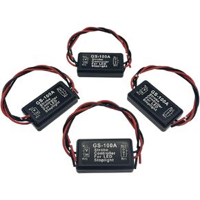 Brake Light Flasher Strobe Brake Light Strobe Tail Light Strobe Brake Flasher LED Flash Module Flash Strobe Controller for Motorcycles Cars Trucks Brake Light Tail Stop Light 12-30 V (4 Pieces)