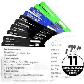 Badge Guru EKG/ECG Medical Flash Cards - Reference Cards for Nurses, Doctors, EMTs, Nursing Students and Med School Students (EKG/ECG) - 9 Cards