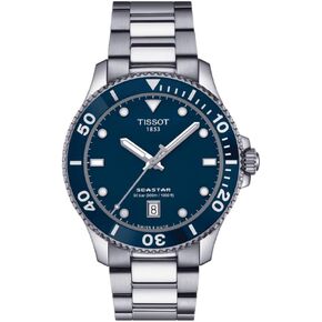 Tissot Unisex Seastar 1000 40mm 316L Stainless Steel case Quartz Watches, Grey, Stainless Steel, 20 (T1204101104100)