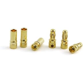 12 Pairs 3.5mm Male Female Gold Plated Banana Bullet Plug Connector Kit for ESC Motor Battery
