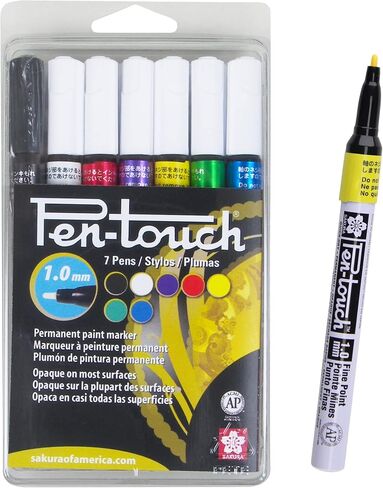 Sakura 41382 Blister Card Pentouch Metallic Ink Marker, Fine, Silver in Saudi Arabia