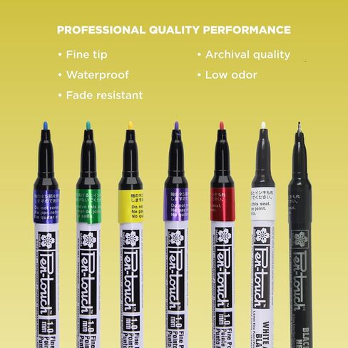 Sakura 41382 Blister Card Pentouch Metallic Ink Marker, Fine, Silver in Saudi Arabia