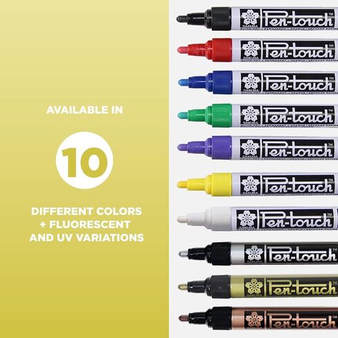 Sakura 41382 Blister Card Pentouch Metallic Ink Marker, Fine, Silver in Saudi Arabia