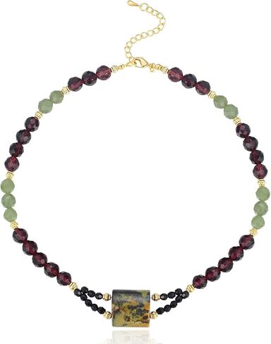 7TO U Healing Crystal Stone Gemstone Beaded Necklace,Handmade Birthstone Quartz Jewelry for Women Girls in Saudi Arabia