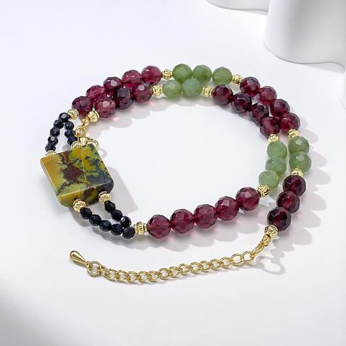 7TO U Healing Crystal Stone Gemstone Beaded Necklace,Handmade Birthstone Quartz Jewelry for Women Girls in Saudi Arabia