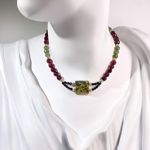 7TO U Healing Crystal Stone Gemstone Beaded Necklace,Handmade Birthstone Quartz Jewelry for Women Girls in Saudi Arabia