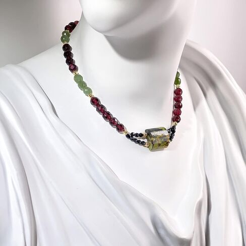 7TO U Healing Crystal Stone Gemstone Beaded Necklace,Handmade Birthstone Quartz Jewelry for Women Girls in Saudi Arabia