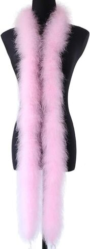 WENCELYL 2 Yards Marabou Feather Boa Trim for Crafts Decortive Christmas Tree Accessory Halloween Carnival Party (Black) in Saudi Arabia