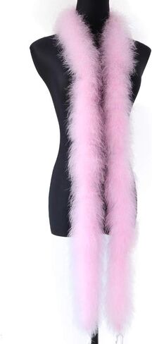 WENCELYL 2 Yards Marabou Feather Boa Trim for Crafts Decortive Christmas Tree Accessory Halloween Carnival Party (Black) in Saudi Arabia