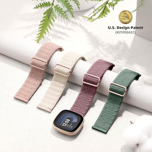 أشرطة مطاطية Maledan متوافقة مع Fitbit Versa 4/Versa 3/Sense/Sense 2 Band للنساء والرجال، حلقة رياضية منفردة قابلة للتنفس وحزام معصم بديل لساعة Fitbit Sense/Versa 4 الذكية in Kuwait