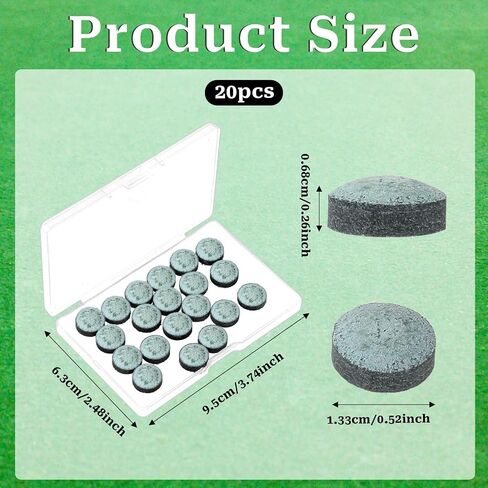 Mozeat Lens Billiard Pool Cue Tips Pool Stick Replacement Tips with Storage Box for Pool Cues and Snooker Supplies in Saudi Arabia