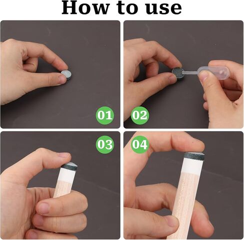 Mozeat Lens Billiard Pool Cue Tips Pool Stick Replacement Tips with Storage Box for Pool Cues and Snooker Supplies in Saudi Arabia