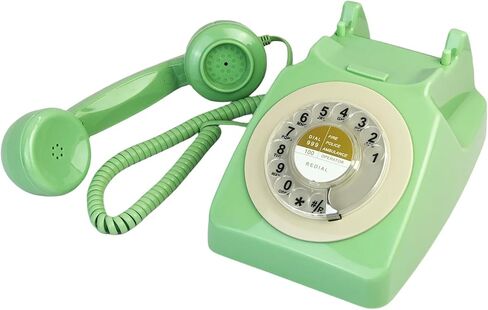 Telephone, Corded Landline Phones for Home, Retro Old Fashion Home Phone with Rotary Dial Keypad, Antique Old Fashion Telephones Novelty Gift for Decoration in Kuwait