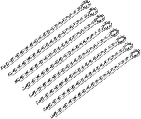 uxcell Split Cotter Pin - 6mm x 35mm 304 Stainless Steel 2-Prongs Silver Tone Fastener Clip Key 8Pcs in Saudi Arabia