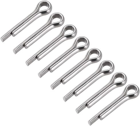 uxcell Split Cotter Pin - 6mm x 35mm 304 Stainless Steel 2-Prongs Silver Tone Fastener Clip Key 8Pcs in Saudi Arabia