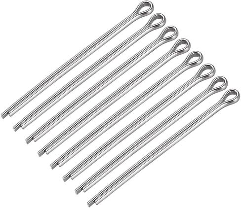 uxcell Split Cotter Pin - 6mm x 35mm 304 Stainless Steel 2-Prongs Silver Tone Fastener Clip Key 8Pcs in Saudi Arabia