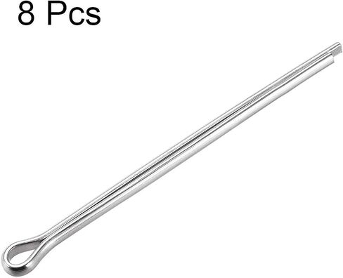 uxcell Split Cotter Pin - 6mm x 35mm 304 Stainless Steel 2-Prongs Silver Tone Fastener Clip Key 8Pcs in Saudi Arabia