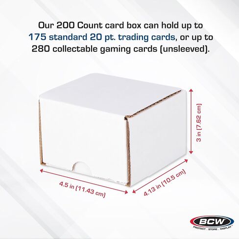 BCW 200 Count Trading Card Storage Box - 50ct | Cardboard Organizer for Baseball, Basketball, Football Cards, MTG, Pokemon | Card Game Storage & Protection | Card Storage Box | Assembly Required in Saudi Arabia