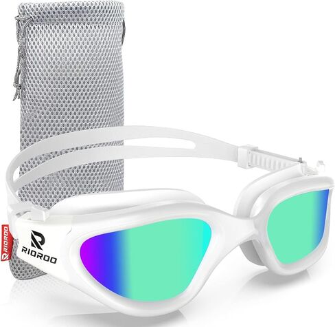 RIOROO Swim Goggles,Polarized Swimming Goggles for Men Women Adults Youth Anti Fog/No Leak/Clear Wide Vision/UV Protection in Saudi Arabia