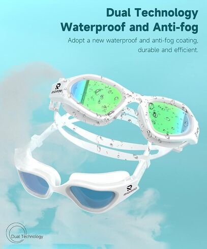RIOROO Swim Goggles,Polarized Swimming Goggles for Men Women Adults Youth Anti Fog/No Leak/Clear Wide Vision/UV Protection in Saudi Arabia