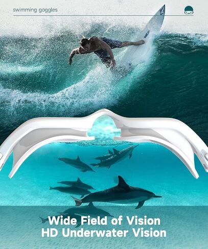RIOROO Swim Goggles,Polarized Swimming Goggles for Men Women Adults Youth Anti Fog/No Leak/Clear Wide Vision/UV Protection in Saudi Arabia