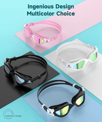 RIOROO Swim Goggles,Polarized Swimming Goggles for Men Women Adults Youth Anti Fog/No Leak/Clear Wide Vision/UV Protection in Saudi Arabia