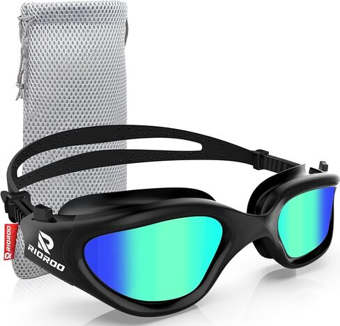 نظارات السباحة RIOROO، نظارات السباحة المستقطبة للرجال والنساء والبالغين والشباب مضادة للضباب/بدون تسرب/رؤية واسعة واضحة/حماية من الأشعة فوق البنفسجية in Kuwait