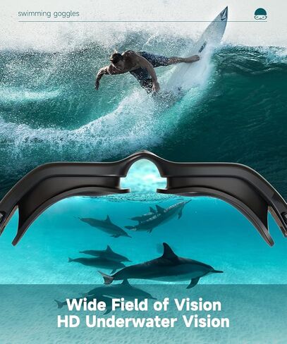 نظارات السباحة RIOROO، نظارات السباحة المستقطبة للرجال والنساء والبالغين والشباب مضادة للضباب/بدون تسرب/رؤية واسعة واضحة/حماية من الأشعة فوق البنفسجية in Kuwait