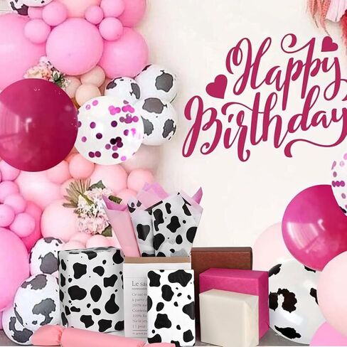 100 Sheets 20×14 Inches Western Cowgirl Party Tissue Paper Pink Cow Printed Tissue Paper for My First Rodeo Birthday Party Cowboy Birthday Baby Shower in Saudi Arabia