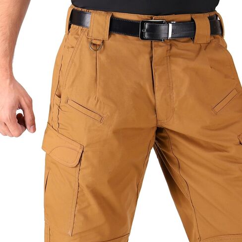 WHITEDUCK Men's Tactical Pants Ripstop Stretch Water Resistant with 13 Pockets Cargo Work Pants- Military Hiking Outdoor… in Kuwait