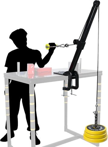 نظام بكرة تدريب على طاولة المعركة لمصارعة الذراع القياسية، معدات احترافية لساعد اللياقة البدنية، جهاز تمرين قوة المعصم لتثبيت سطح المكتب مع مقبض، JR-0077-GE in Kuwait