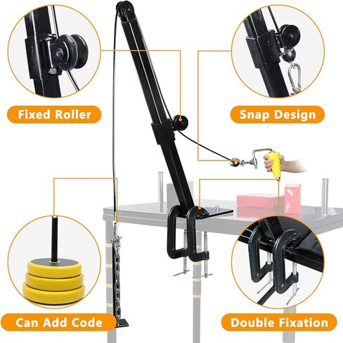 نظام بكرة تدريب على طاولة المعركة لمصارعة الذراع القياسية، معدات احترافية لساعد اللياقة البدنية، جهاز تمرين قوة المعصم لتثبيت سطح المكتب مع مقبض، JR-0077-GE in Kuwait