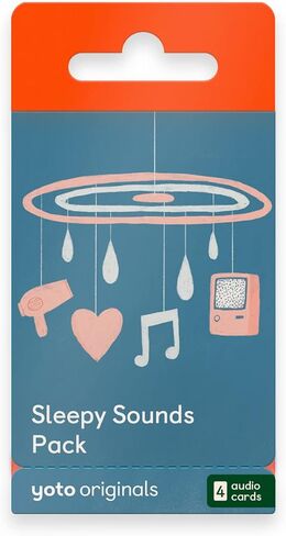 حزمة Yoto Sleepy Sounds Pack - 4 بطاقات صوتية للأطفال للاستخدام مع مشغل Yoto ومشغل الصوت الصغير الكل في 1، والاستماع بدون شاشة مع تأثيرات صوتية ضوضاء بيضاء مريحة لوقت النوم والاسترخاء in Kuwait
