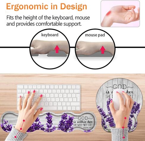 Large Gaming Mouse Pad, Keyboard Wrist Rest + Mouse Wrist Pad + Coaster + Mini Hook Desk Pad Set, Memory Foam, Non-Slip Base. Suitable for Office and Home - Sunflower Inspirational Quote in Saudi Arabia
