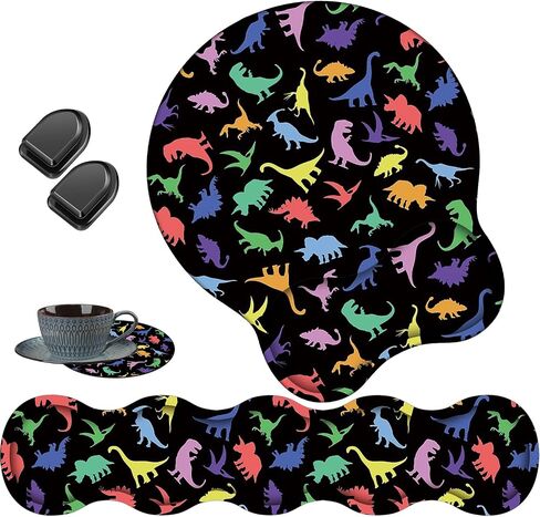 Large Gaming Mouse Pad, Keyboard Wrist Rest + Mouse Wrist Pad + Coaster + Mini Hook Desk Pad Set, Memory Foam, Non-Slip Base. Suitable for Office and Home - Sunflower Inspirational Quote in Saudi Arabia