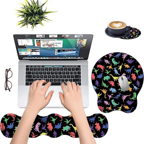 Large Gaming Mouse Pad, Keyboard Wrist Rest + Mouse Wrist Pad + Coaster + Mini Hook Desk Pad Set, Memory Foam, Non-Slip Base. Suitable for Office and Home - Sunflower Inspirational Quote in Saudi Arabia